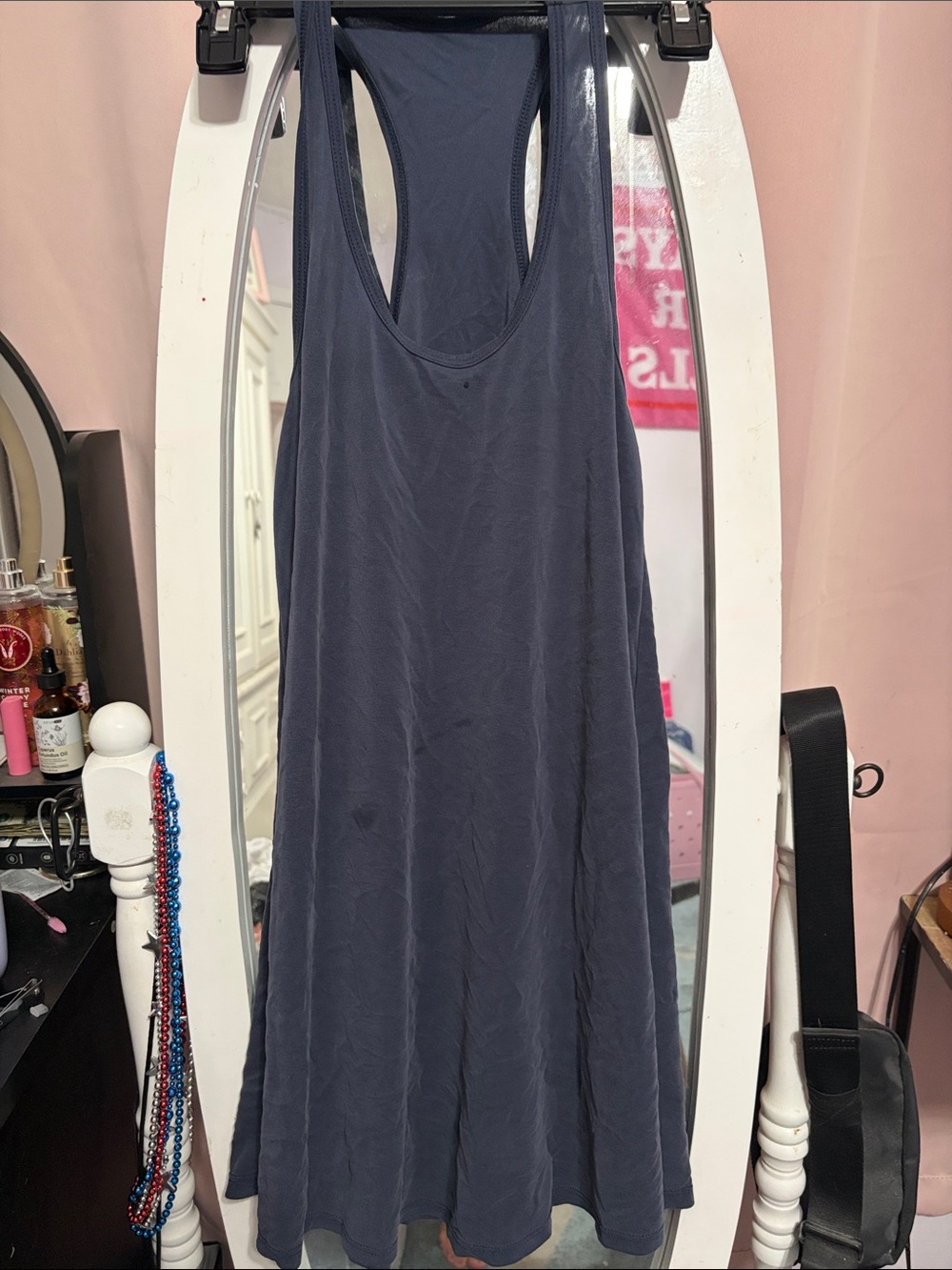 Navy Racerback Swing Dress